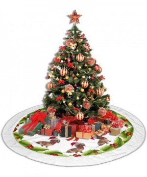 Santa Dachshund Merry Christmas Tree Skirt Double-Layer Tree Skirts with White Border Xmas Tree Holiday Decorations Themed wi...
