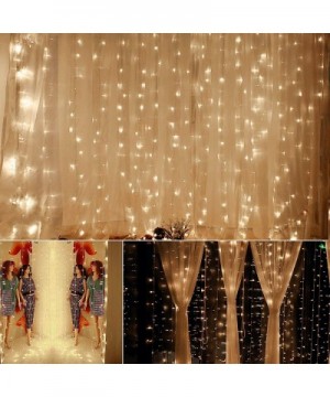 Curtain Lights- 300 LEDs Fairy String Light with 8 Lighting Modes-Indoor Outdoor Decorative Christmas Twinkle Lights for Bedr...