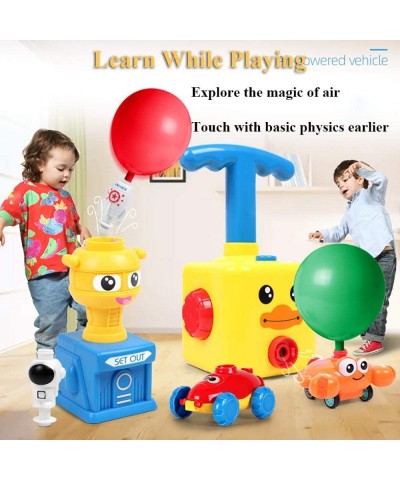 Balloon Powered Car Balloon Launcher Toy Creative Balloon Powered Toy Set Balloon Power Racer Launch Tower with Rocket Astron...