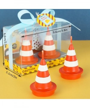 Birthday Candles Under Construction Molded Cone Candles Cake Topper Candle Set of 2 - CZ17YQC4Q4C $11.56 Birthday Candles