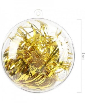 Clear Fillable Ornaments Ball- 20Pcs DIY Plastic Christmas Tree Hanging Ornaments Ball- 80mm Decoration Baubles Crafts for Ne...
