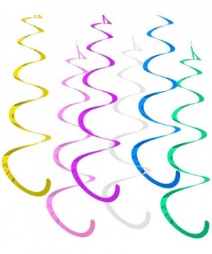 36 PCS Assorted Colors Plastic Hanging Swirl Decorations Ceiling Hanging Decor for Graduation Party- Wedding- Birthday- Chris...