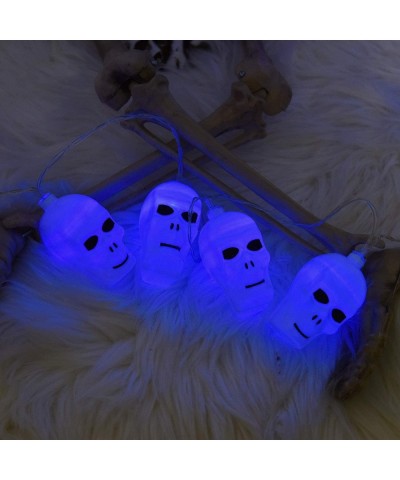 Halloween String Lights- Battery-Operated with Remote Control 20LED Skull String Lights for Indoor Outdoor Halloween Party Ga...