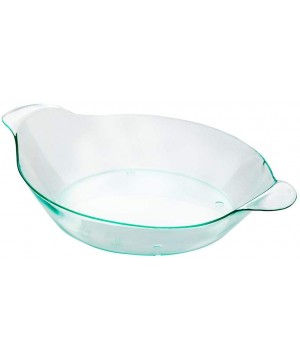 Mini Handled Plate- Dish with Handles - Seagreen - Premium Plastic - 3.8" - Disposable - 100ct Box - (RWP0002G) - Seagreen - ...