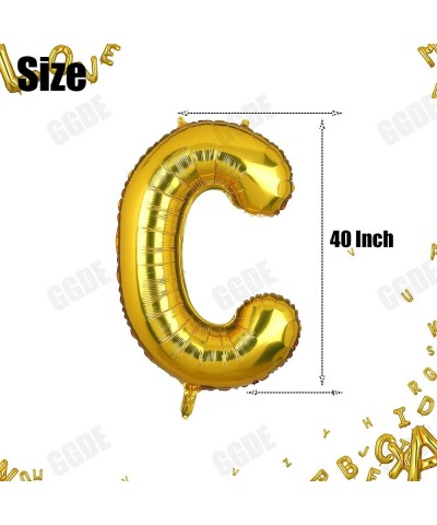 40 Inch Big Gold Letter Foil Mylar Helium Balloons Birthday Baby Shower Party Decoration Alphabet C - Gold - CQ18TZ0SIKQ $6.7...