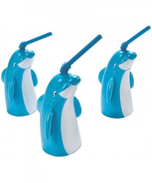 Dolphin Shaped Cup with straw (set of 8) Party Supplies - CG116N5DSY3 $12.28 Party Tableware