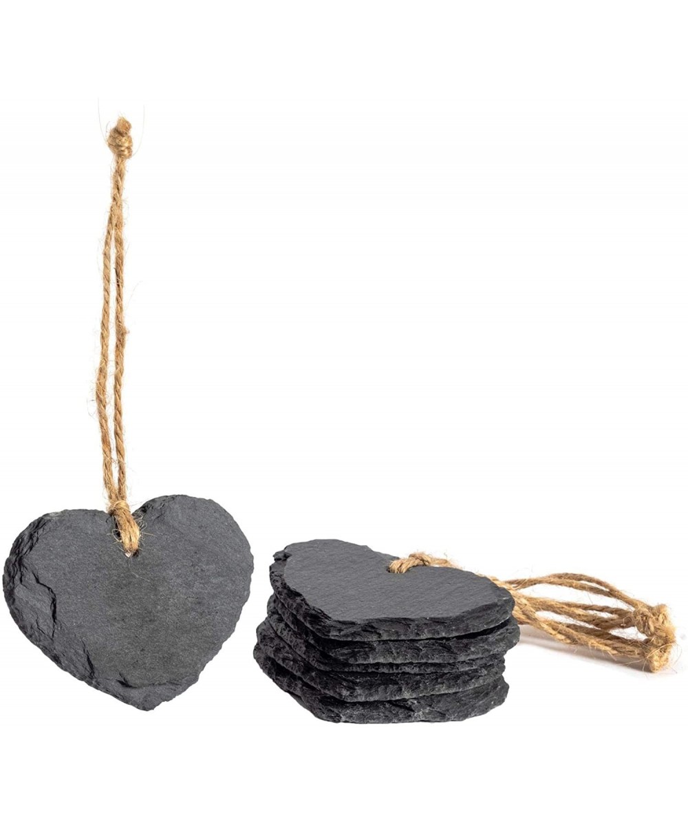 Small Hanging Decorative Heart Slate Tag - Box of 6 - CP17YLZGYSI $12.49 Place Cards & Place Card Holders