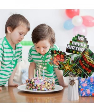 28 Video Game Party Supplies Pixel Decorations Video Game Table Centerpiece Sticks Cards Mining Craft for Boys Birthday Kids ...