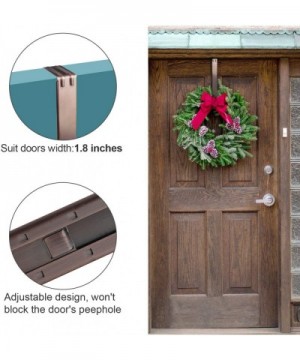 Adjustable Wreath Hanger from 15"-24"- Metal Wreath Hook for Front Door- 20lb(Bronze-1 Pack) - Bronze-1 Pack - CK18T4EGMM7 $7...