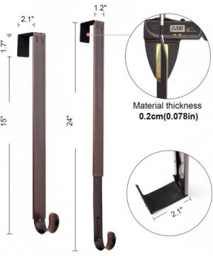 Adjustable Wreath Hanger from 15"-24"- Metal Wreath Hook for Front Door- 20lb(Bronze-1 Pack) - Bronze-1 Pack - CK18T4EGMM7 $7...