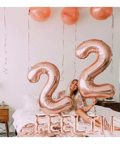 Set of 3 FEELIN 22 Balloons 22nd Birthday Decoration FEELIN 22 Banner 22nd Birthday Supplies - CY18ZC84UE9 $8.06 Balloons