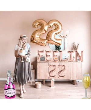 Set of 3 FEELIN 22 Balloons 22nd Birthday Decoration FEELIN 22 Banner 22nd Birthday Supplies - CY18ZC84UE9 $8.06 Balloons