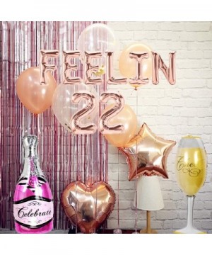 Set of 3 FEELIN 22 Balloons 22nd Birthday Decoration FEELIN 22 Banner 22nd Birthday Supplies - CY18ZC84UE9 $8.06 Balloons