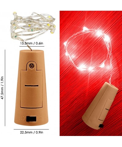 6 Pcs Cork Light Screwdriver- Bottle Lights Fairy String LED Lights- 78 inches / 2 m Copper Wire 20 LED Bulbs Suitable Party ...