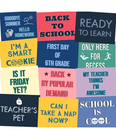 School Photo Booth Props Party Signs - Set of 12 (1st Day 6th) - 1st Day 6th - C718W69WK5Z $13.85 Photobooth Props