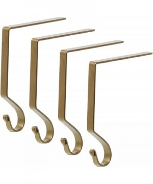 Premium Quality Classic - Stocking Holder - Holiday Season Décor Christmas Hanger- Metal in Bronze Finish- Set of 4- 6-inch E...