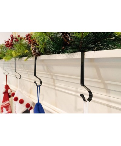 Premium Quality Classic - Stocking Holder - Holiday Season Décor Christmas Hanger- Metal in Bronze Finish- Set of 4- 6-inch E...