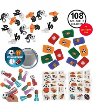 Sports Favors Party Supplies Pack Baseball Basketball Football Soccer for 12 Kids - C418EDG3K6N $19.43 Party Favors
