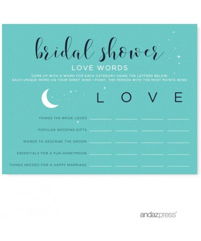 Love You to The Moon and Back Wedding Collection- Love Words Bridal Shower Game Cards- 20-Pack - Cards Love Words - C612CHM2U...
