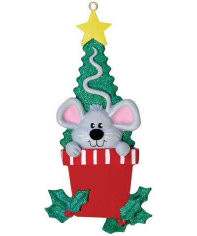 Personalized Christmas Mouse Tree Ornament 2020 - Cute Creature Round Ear Animal Poem The Night Before Out Sing Carol Tiny Ki...