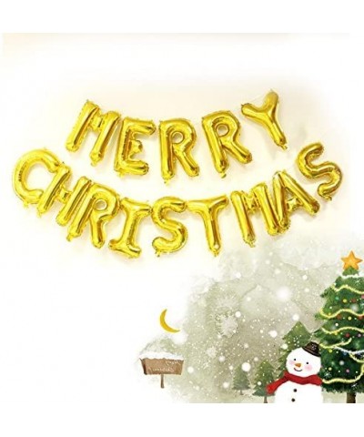 Gold 16" Letters Merry Christmas Foil Balloons Party Decorative Balloons (Gold) - Gold - C0126QCS1VR $5.77 Balloons