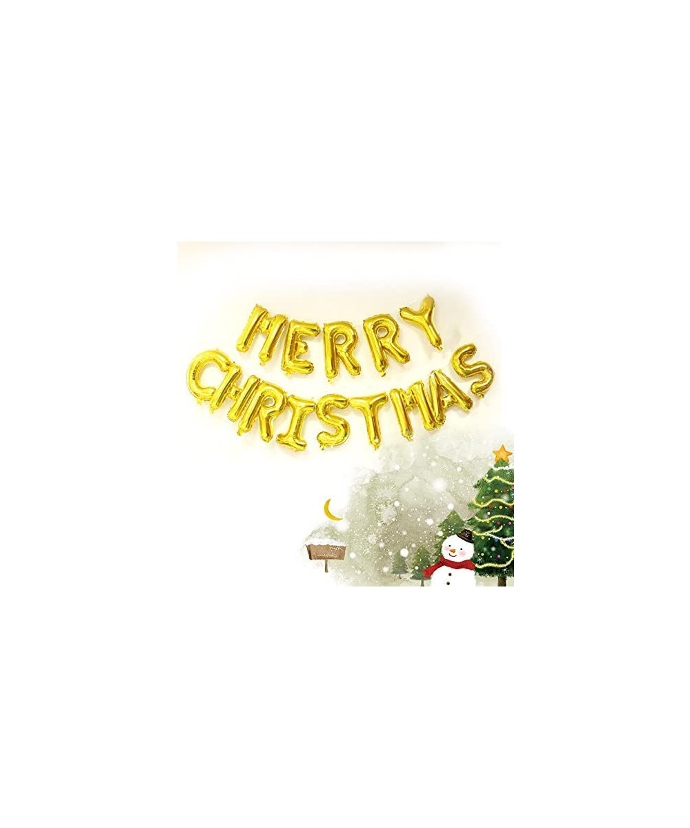 Gold 16" Letters Merry Christmas Foil Balloons Party Decorative Balloons (Gold) - Gold - C0126QCS1VR $5.77 Balloons