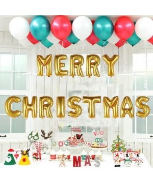 Gold 16" Letters Merry Christmas Foil Balloons Party Decorative Balloons (Gold) - Gold - C0126QCS1VR $5.77 Balloons