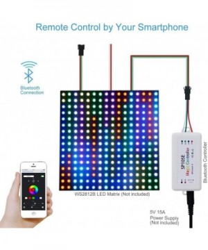 SP105E Wireless Bluetooth Controller for LED Strip Pixel Module Panel Light DC5V-24V - CK192UEO78U $11.42 Indoor String Lights