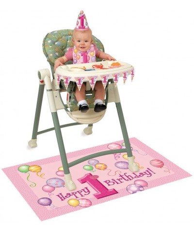 4 Piece 1st Birthday High Chair Decoration Kit- Pink (23907) - CD112X83S7B $5.36 Balloons