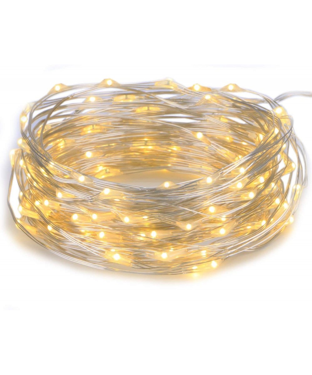 LED String Light 39ft with 100Leds- Warm White USB Holiday Light Copper Wire Starry Lights- Indoor and Outdoor Decoration Lig...