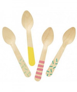 We Heart Ice Cream Wooden Spoons for a Birthday or Summer Party- Multicolor (24 Pack) - C512BYQJJJ3 $6.58 Streamers