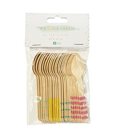 We Heart Ice Cream Wooden Spoons for a Birthday or Summer Party- Multicolor (24 Pack) - C512BYQJJJ3 $6.58 Streamers