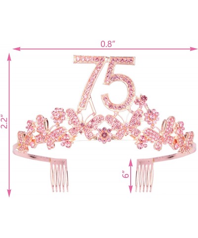 75th Birthday Gifts for Women- 75th Birthday Tiara and Sash- It's My 75th Birthday Sash and Crystal Tiara- 75th Birthday Deco...