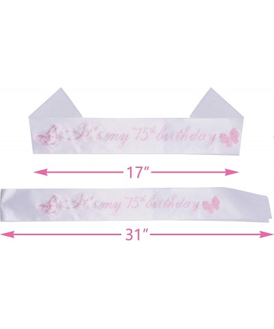 75th Birthday Gifts for Women- 75th Birthday Tiara and Sash- It's My 75th Birthday Sash and Crystal Tiara- 75th Birthday Deco...