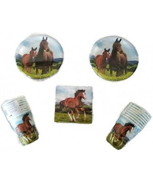 Horse and Pony Party Bundle 7" Plates (16) 9 oz. Cups (16) Napkins (16) - CM18QH6MKG0 $11.14 Party Tableware