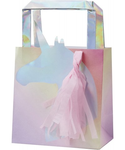 Designer Iridescent Foiled Unicorn Paper Party Bags 5 Pack Make A Wish - CH18DM8TQNI $7.51 Party Packs