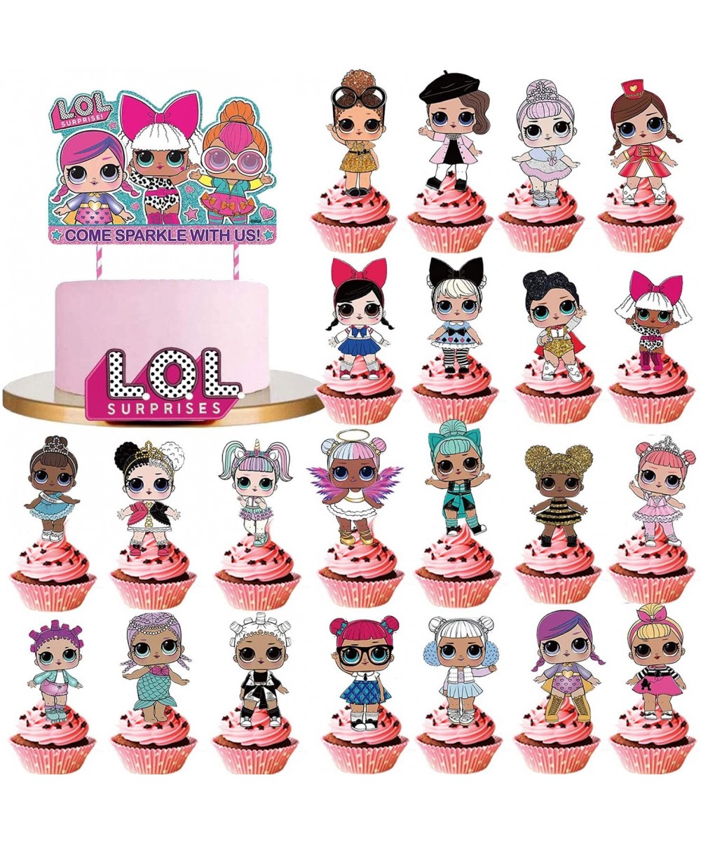 24 PCS L.O.L. Dolls Cupcake Toppers Baby Boy GirSupplies- LOL Cake Topper Baby Shower Decorations Theme Party - C919EZDX7ND $...