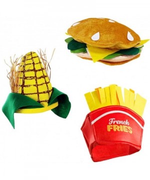 Food Hats - Fast Food Hats - Burger Hat - Fries Hats - Corn On The Cob Hat - Food Costumes (3 Pack) - CK18685XR8A $9.50 Hats