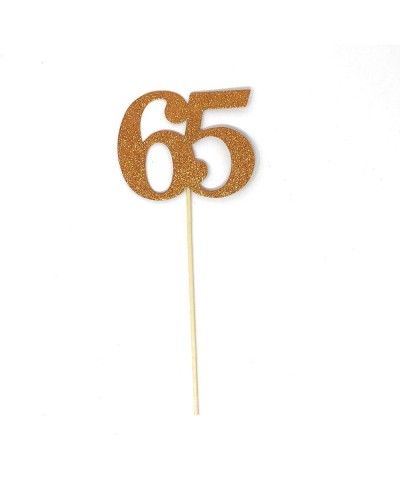 Number 65 Double Sided Centerpiece Sticks Set of 8 Real Glitter (Orange) - Orange - C818ZWN2G5C $22.76 Centerpieces