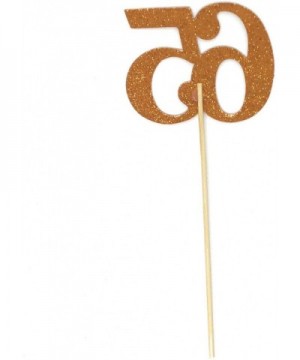 Number 65 Double Sided Centerpiece Sticks Set of 8 Real Glitter (Orange) - Orange - C818ZWN2G5C $22.76 Centerpieces