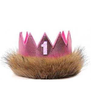 Baby Halloween Photography Costume- Birthday Party Decorations Crown and Tail - Pink - CV196SQANQO $19.87 Party Hats