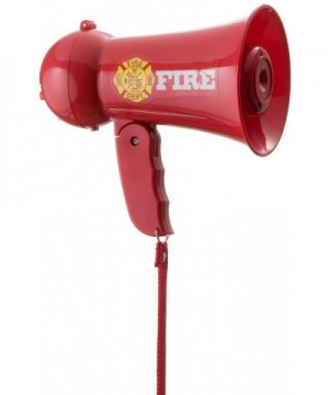 Dress-Up-America Firefighter Megaphone For Kids - Red Fireman Megaphone Bullhorn With Siren Sound - C611Y9D7J2X $10.62 Noisem...