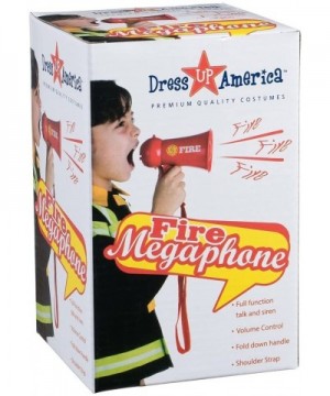 Dress-Up-America Firefighter Megaphone For Kids - Red Fireman Megaphone Bullhorn With Siren Sound - C611Y9D7J2X $10.62 Noisem...