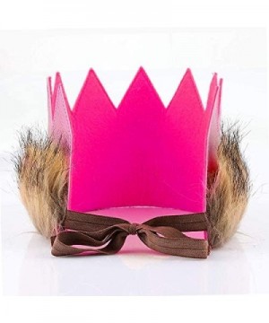 Baby Halloween Photography Costume- Birthday Party Decorations Crown and Tail - Pink - CV196SQANQO $19.87 Party Hats
