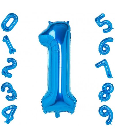 40 Inch Large Blue Number 1 Helium Balloon-Foil Digital Balloons for Party Birthday Anniversary Festival Decorations - Blue 1...