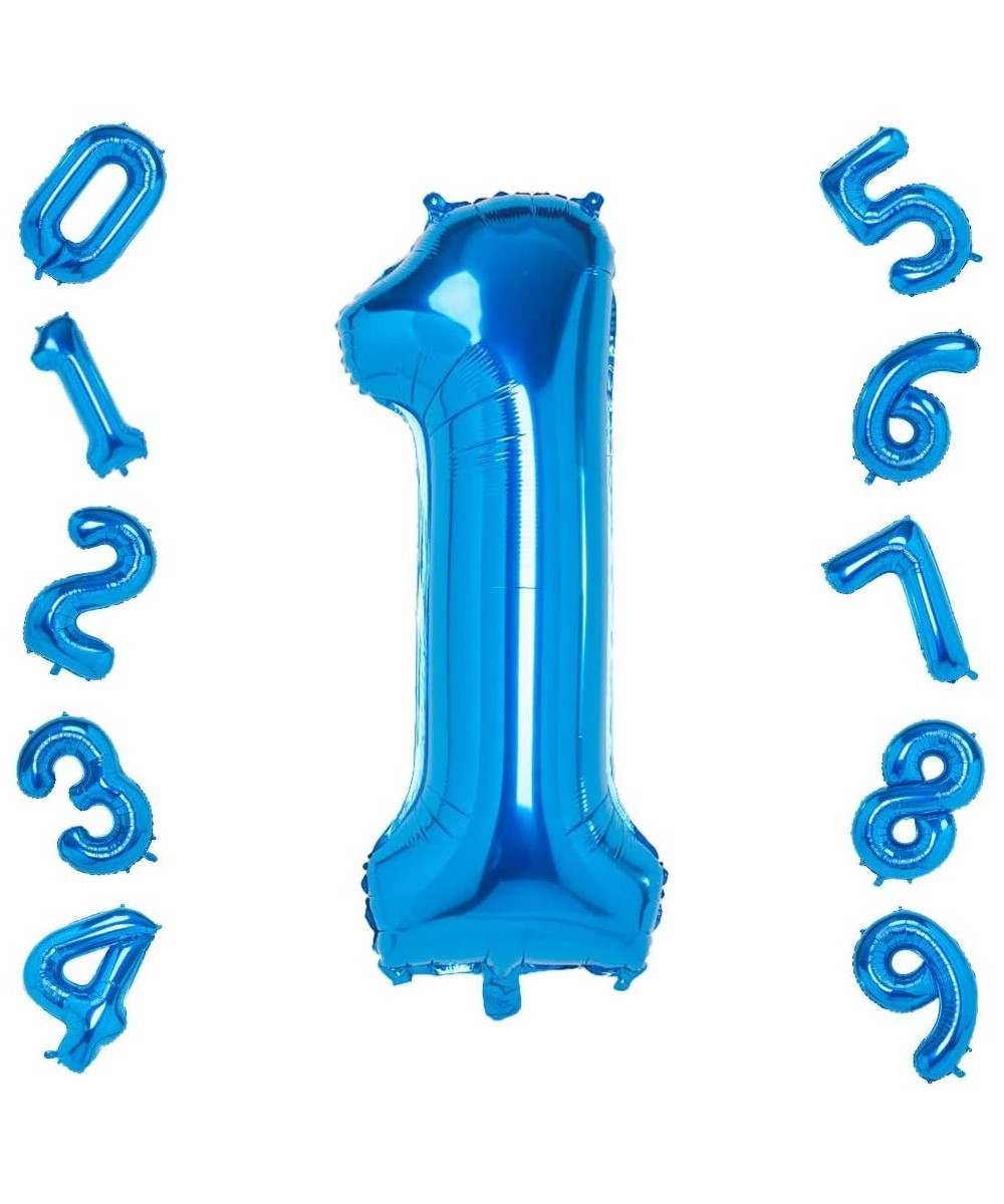 40 Inch Large Blue Number 1 Helium Balloon-Foil Digital Balloons for Party Birthday Anniversary Festival Decorations - Blue 1...