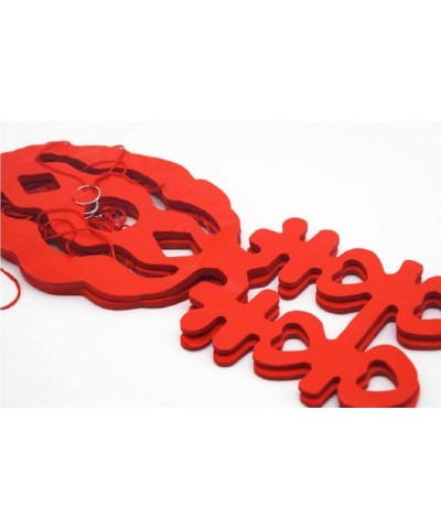 Chinese Traditional Wedding Decoration Supplies Red Hi Word Pull Flowers- Big Red Oil Plastic Paper 3 Meters Pull Hi- Wedding...