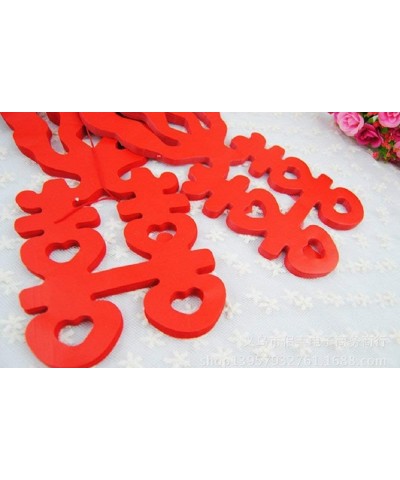 Chinese Traditional Wedding Decoration Supplies Red Hi Word Pull Flowers- Big Red Oil Plastic Paper 3 Meters Pull Hi- Wedding...