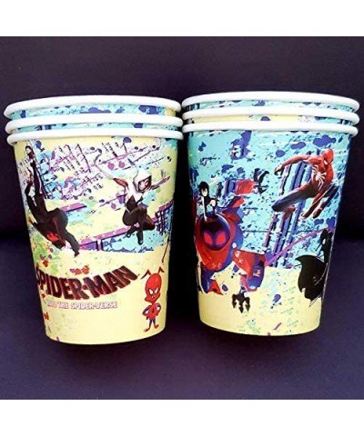 Combo 1 12PC Combo + 6PC Cups + 6PC Plates Spiderman INTO The Spider Verse SPIDERVERSE Game Party Supplies Decoration Theme B...