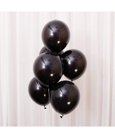 100 PCS 12 Inches Black Latex Balloons Large Thick Big Round Biodegradable Bulk Helium Gas or Air Inflated for Kids Birthday ...